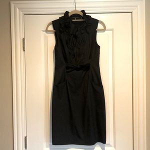 Navy Sleeveless Elie Tahari Tie Front Dress